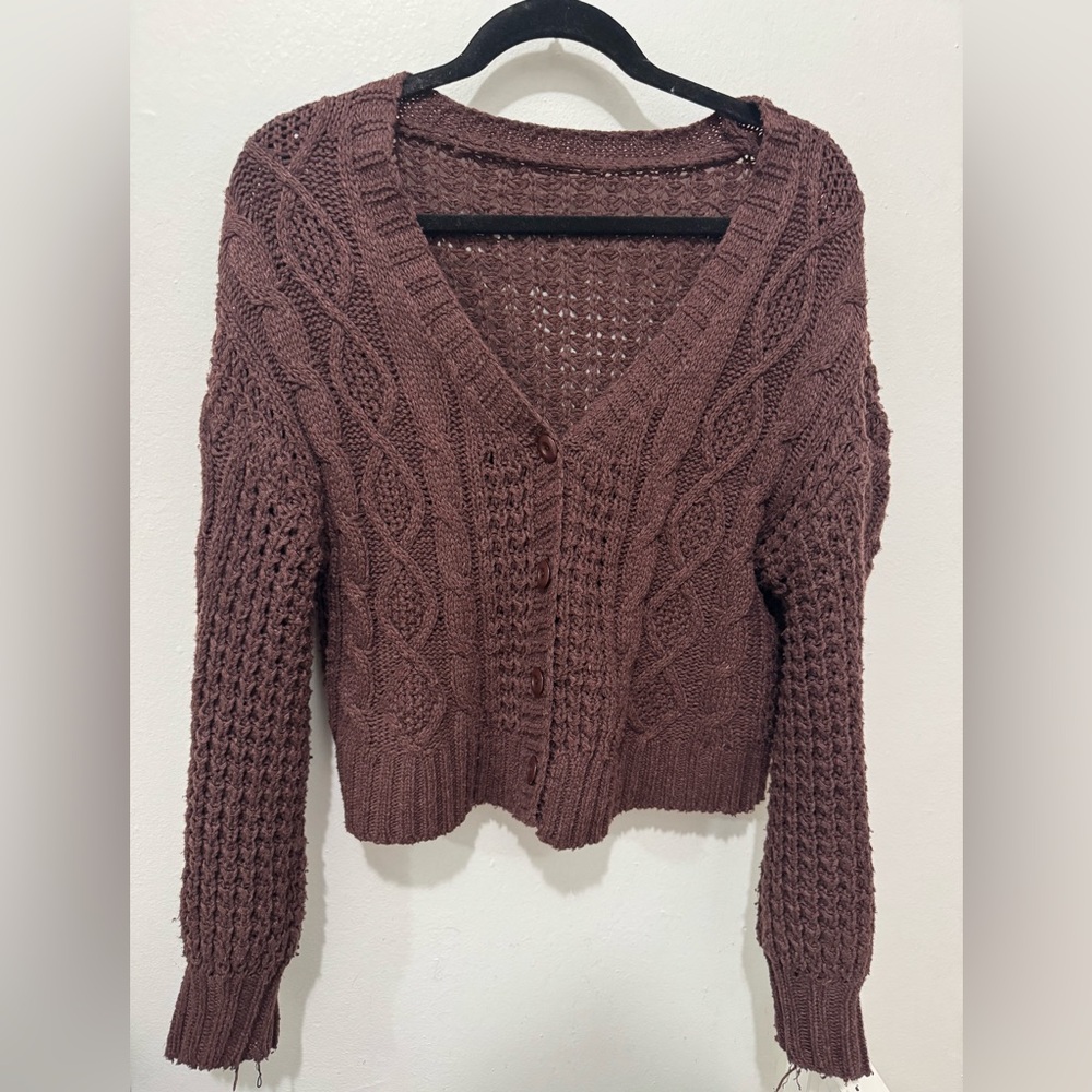 Chunky Knit Brown Sweater